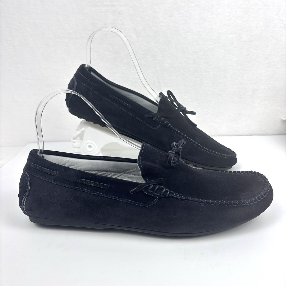 Peter Millar Men’s EU 47 US 13/14 Navy Blue Suede Driving Loafers Made in Italy
